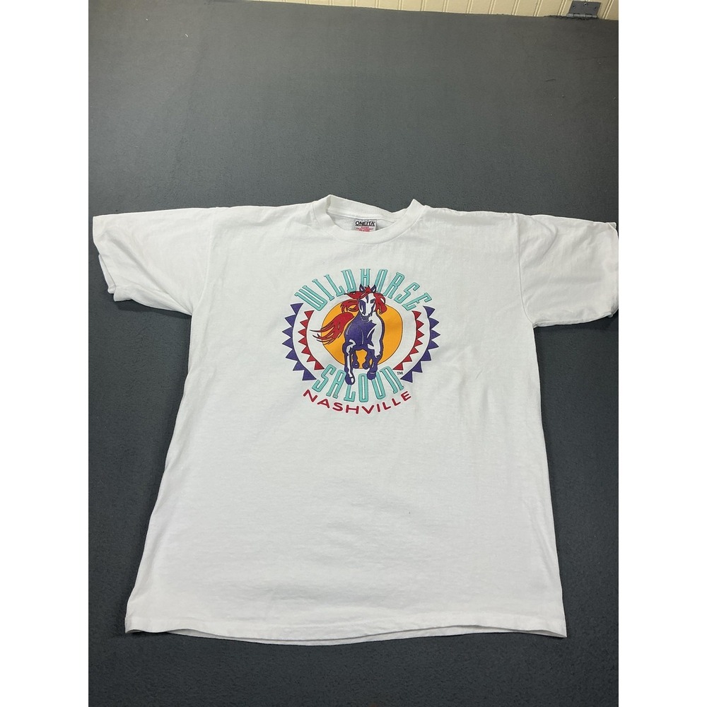 Vintage Wildhorse‎ Saloon Nashville Shirt Mens Large Horse Graphic Made USA 90s